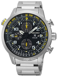 Seiko Chronograph Czarny/Stal Ø44 mm SSC369