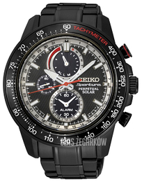 Seiko Sportura Czarny/Stal Ø44 mm SSC373
