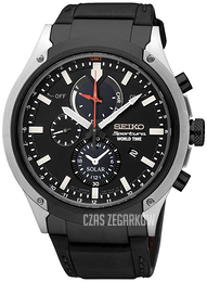 Seiko Czarny/Skóra Ø45 mm SSC483P1