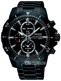 Seiko Chronograph Czarny/Stal Ø45 mm SSC559P1