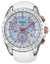 Seiko Astron Biały/Skóra Ø45 mm SSE063J1