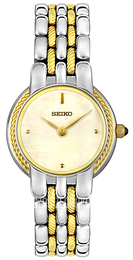 Seiko Dress Ladies Kremowy/Stal w odcieniu złota Ø21 mm SUJB30