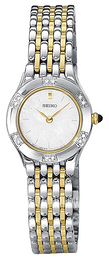 Seiko Dress Ladies Biały/Stal w odcieniu złota Ø21 mm SUJC47