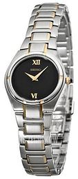 Seiko Dress Ladies Czarny/Stal w odcieniu złota Ø22.5 mm SUJE74