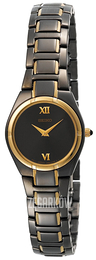 Seiko Dress Ladies Czarny/Stal w odcieniu złota Ø22.5 mm SUJE76
