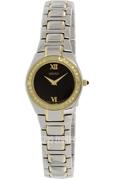 Seiko Dress Ladies Czarny/Stal w odcieniu złota Ø22.5 mm SUJF10