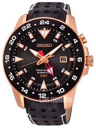 Seiko Kinetic Czarny/Skóra Ø45 mm SUN028