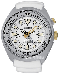 Seiko Kinetic Biały/Guma Ø47.5 mm SUN043P1