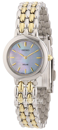 Seiko Dress Ladies Biały/Stal w odcieniu złota Ø24 mm SUP027