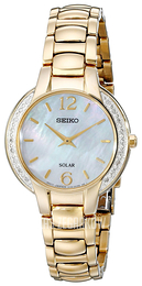 Seiko Dress Ladies Biały/Stal w odcieniu złota Ø29 mm SUP258