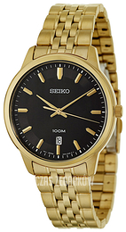 Seiko Dress Czarny/Stal w odcieniu złota Ø41 mm SUR040
