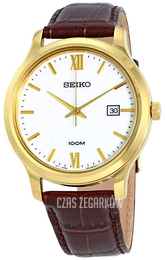 Seiko Biały/Skóra Ø41 mm SUR226P1