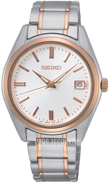 Seiko Conceptual Biały/Stal w kolorze różowego złota Ø36 mm SUR322P1