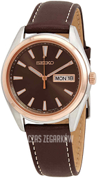 Seiko Discover More Szary/Skóra Ø36 mm SUR452P1