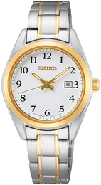 Seiko Neo Classic Biały/Stal w odcieniu złota Ø30 mm SUR466P1