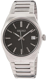 Seiko Dress Czarny/Stal Ø38.9 mm SUR557P1