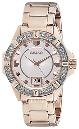 Seiko Dress Ladies Srebrny/Stal w kolorze różowego złota Ø36 mm SUR802P1