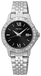 Seiko Dress Ladies Czarny/Stal Ø29 mm SUR861