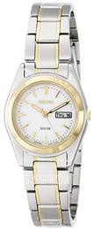 Seiko Dress Ladies Biały/Stal w odcieniu złota Ø26 mm SUT108P1
