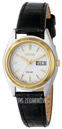 Seiko Dress Ladies Biały/Skóra Ø25 mm SUT112