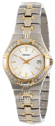 Seiko Dress Ladies Srebrny/Stal w odcieniu złota Ø26 mm SXDA42
