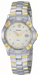 Seiko Dress Ladies Biały/Stal w odcieniu złota Ø28 mm SXDA60P1