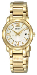 Seiko Dress Ladies Beżowy/Stal w odcieniu złota Ø25 mm SXDC22