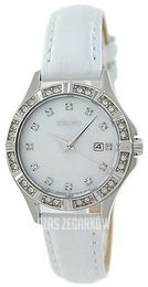 Seiko Biały/Skóra Ø30 mm SXDF11P2