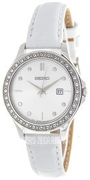 Seiko Srebrny/Skóra Ø30 mm SXDF93