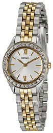 Seiko Dress Ladies Biały/Stal w odcieniu złota Ø26 mm SXGP28P1