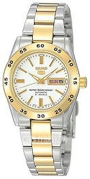 Seiko 5 Biały/Stal w odcieniu złota Ø26 mm SYMG42K1