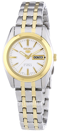 Seiko 5 Biały/Stal w odcieniu złota Ø26 mm SYMH88K1