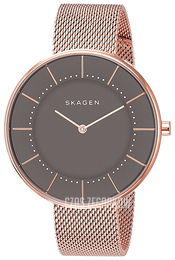Skagen Gitte Szary/Stal w kolorze różowego złota Ø38 mm SKW1089