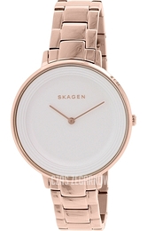 Skagen Ditte Biały/Stal w kolorze różowego złota Ø36 mm SKW2331
