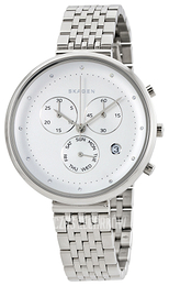 Skagen Gitte Biały/Stal Ø38 mm SKW2419