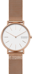 Skagen Signatur Biały/Stal w kolorze różowego złota Ø38 mm SKW2784
