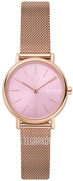 Skagen Signatur Różowy/Stal w kolorze różowego złota Ø30 mm SKW2975