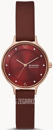 Skagen Anita Lille Czerwony/Skóra Ø30 mm SKW3064