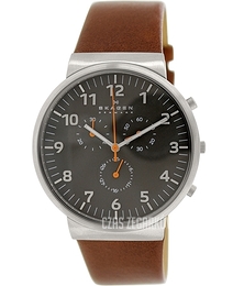 Skagen Ancher Szary/Skóra Ø40 mm SKW6099