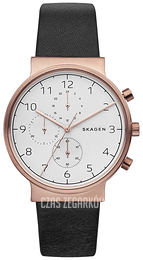 Skagen Ancher Biały/Skóra Ø40 mm SKW6371