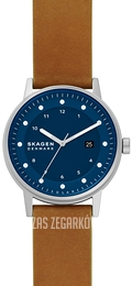 Skagen Henriksen Niebieski/Skóra Ø40 mm SKW6739