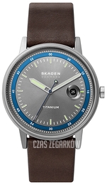Skagen Henriksen Szary/Skóra Ø44 mm SKW6753