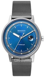 Skagen Henriksen Niebieski/Stal Ø44 mm SKW6754