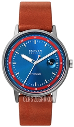 Skagen Henriksen Niebieski/Skóra Ø44 mm SKW6755