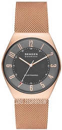 Skagen Grenen Solar Powered Szary/Stal w kolorze różowego złota Ø37 mm SKW6835