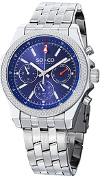 So & Co New York Madison Niebieski/Stal Ø43 mm 5003.3