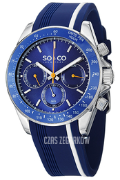 So & Co New York Monticello Niebieski/Guma Ø44 mm 5010R.1