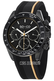 So & Co New York Monticello Czarny/Guma Ø44 mm 5010R.3