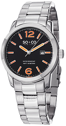 So & Co New York Madison Czarny/Stal Ø42 mm 5011B.1