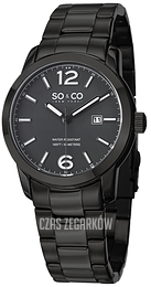 So & Co New York Madison Czarny/Stal Ø42 mm 5011B.3